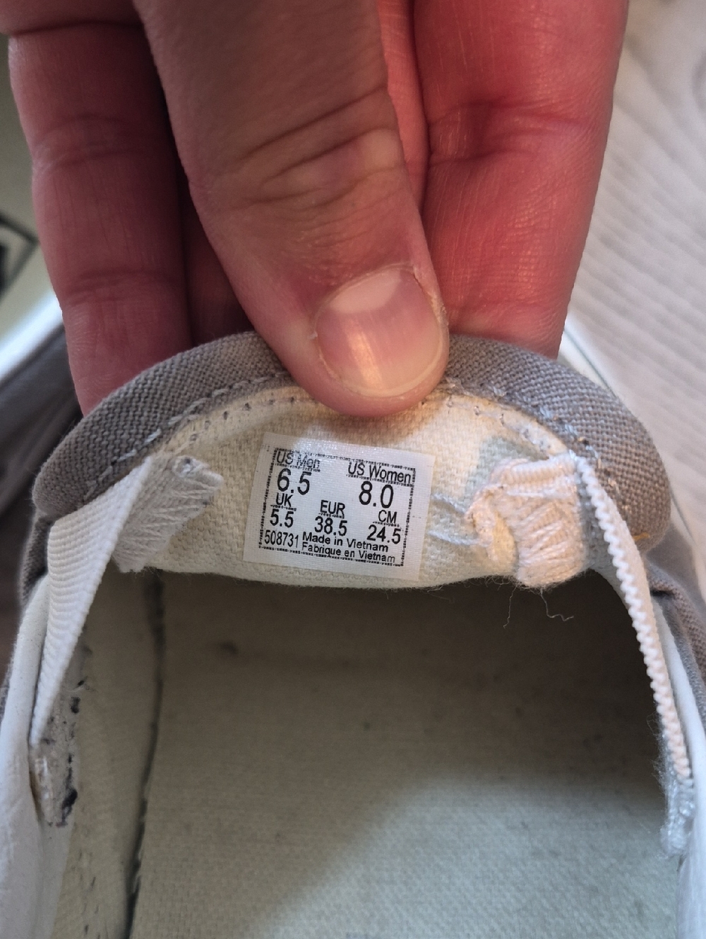 Vans Classic Slip-On Shoe-Light Grey/White - Picture 3 of 6